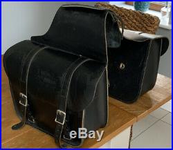 Harley Davidson Dyna Super glide FXDC Throw Over Leather Panniers and Protector