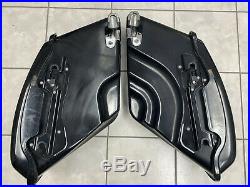Harley Davidson FLD Dyna Switchback COMPLETE Saddlebags with Hardware Vivid Black