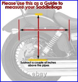 Harley Kawasaki Hog Saddlebags Set Throw Over Smooth Hard Side Waterproof Large