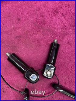Harley softail passenger peg saddlebag mount brackets pair set bolts complete