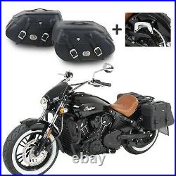 Hepco & Becker Saddle Bags Complete Set Buffalo Black Chrome Indian Scout Sixty