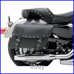 Highway Hawk Riveted Slant-Style Saddlebags Large Throw Over Mount NEW BOXED