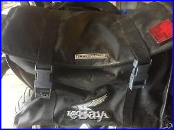 Hondaline soft throw-over saddlebags black, Silver Logo, New Bag Liners Included