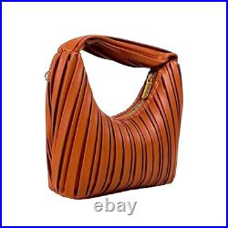 ITALIAN PREMIUM LEATHER PLEATED PLISSE BAG HANDBAG by IT BAGS MADE IN ITALY