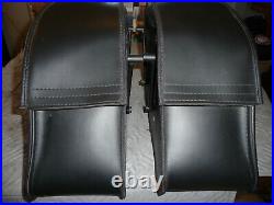 Indian Scout Viking leather saddlebags black complete w mounts & hardware exc