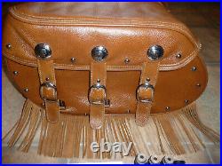 Indian desert tan real leather saddlebags OEM Chief Vintage excellent complete