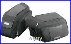 Kuryakyn Universal Gran Throw-Over Soft Saddlebags Luggage Black W Rain Cover