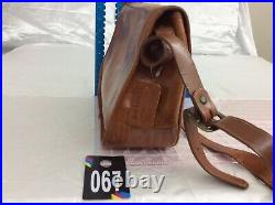 Lady Monica Saddle Bag Handbag Tan Cognac Genuine Leather Crossbody Purse RARE