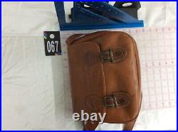 Lady Monica Saddle Bag Handbag Tan Cognac Genuine Leather Crossbody Purse RARE