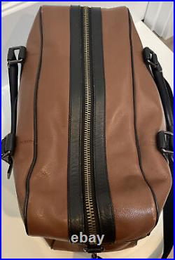 Large Coach Saddle Leather Duffle Bag Over Night Travel Bag, Classic Style