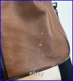 Large Coach Saddle Leather Duffle Bag Over Night Travel Bag, Classic Style