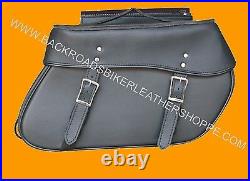 Large Throw Over Slanted Saddlebag withquick release buckle 17x10.5x6.5 in