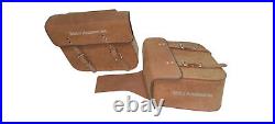 Leather Saddle Bag For Royal Enfield Classic Bullet Standard Electra Rusty Brown