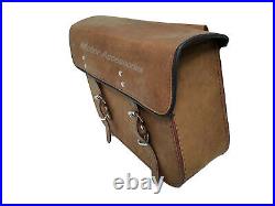 Leather Saddle Bag For Royal Enfield Classic Bullet Standard Electra Rusty Brown