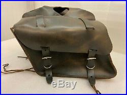 Leather Throw-Over Saddlebags For Harley-Davidson Genuine Leather Made in USA
