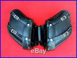 Leatherworks #112 Harley Cowhide Saddlebags Universal Throw Over Dyna Sportster
