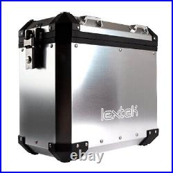 Lextek Aluminium Complete Luggage Set 109Litre Silver for BMW R 1200 GS Pannier