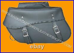 Lg Plain Throw Over Slanted Saddlebag withquick release buckle 17x10.5x6.5 in
