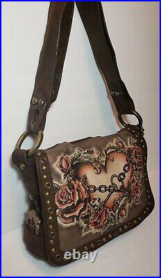 Limited Edition Isabella Fiore Britta Me Hearty Tattoo Shoulder Saddlebag $695
