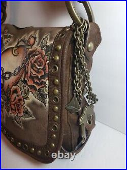 Limited Edition Isabella Fiore Britta Me Hearty Tattoo Shoulder Saddlebag $695