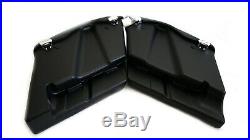 Matte Black 2 in 1 Complete 4.5 Extended Stretched Saddlebags for 93-13 Harley
