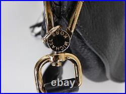 Michael Kors Crossbody Bag Small Satchel Flap Over Black Leather Tassel Logo