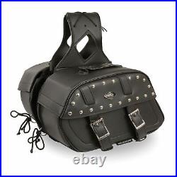Milwaukee Leather SH61101ZB Black Zip-Off PVC Studded Throw Over Rounded