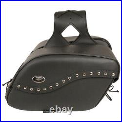 Milwaukee Leather SH646ZB Black Zip-Off PVC Studded Throw Over Motorcycle