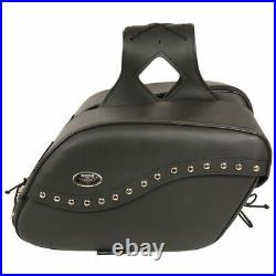 Milwaukee Leather SH646ZB Black Zip-Off PVC Studded Throw Over Motorcycle Saddle