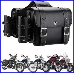 Motorcycle Saddebags Throw over Saddle Bags Panniers Side Bags with Cup Holder a