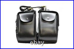 Motorcycle Saddlebags With Studs, Concho & Lock-Universal Fit-Throw Over Bags