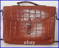 Mulberry Rare Vintage Croc Embossed Briefcase Bag