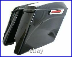 Mutazu CVO 2 in 1 Cut Out Stretched Extended Rear Fender with saddlebags set 14-20