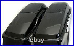 Mutazu CVO 4 Extended Rear Fender+6x9 Speaker Lids Saddlebags for 93-08 Harley