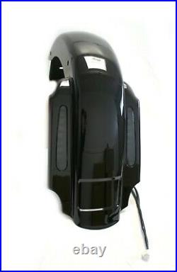 Mutazu CVO 4 Extended Rear Fender with LED + Saddlebags for 93-08 Harley Touring