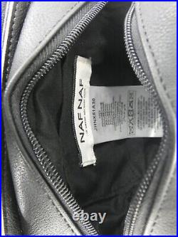 NAF NAF Bag Crossbody Satchel Flap Over Black PU Leather Adjustable Strap Tassel