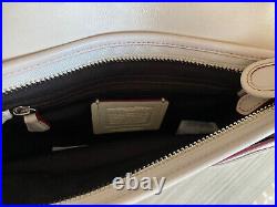 NWT Coach All Over Studded Patricia Leather Saddle Crossbody Bag 23 Chalk F59351