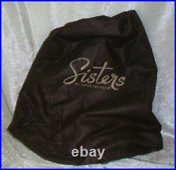New 2006 Longaberger Sisters Fold Over Hobo Stone Suede Handbag Purse