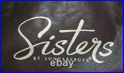 New 2006 Longaberger Sisters Fold Over Hobo Stone Suede Handbag Purse