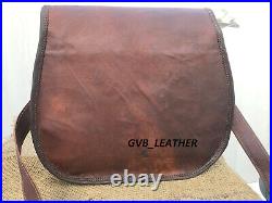 New Genuine leather Flap Over saddle bag women Hippe satchel shoulder bag purse