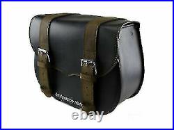 New Leather Black Saddle Bags For Royal Enfield Bullet Classic Standard Electra