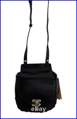 Patricia Nash Leather Rossi Crossbody Bag Black 7.5 x 8.5 (MSRP $169)