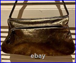 Penelope Chilvers Metallic Leather Flap over Saddle Bag