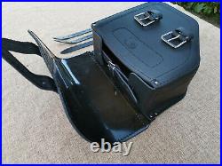 Poseidon Black Complete Set Saddle Bags HD Dynabob Streetbob Shovelhead Harley