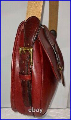 Rare Vintage Dooney & Bourke All Weather Leather Over-Under Saddlebag Purse NICE