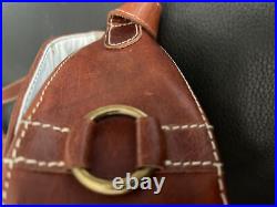 Rydale Leather'Pippa' Over The Shoulder Small Bag (Saddle Bag) Bee Lining NWOT