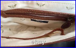 Rydale Leather'Pippa' Over The Shoulder Small Bag (Saddle Bag) Bee Lining NWOT