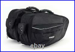 Saddle Bags Expandable Throw Over Panniers Saddlebag Motorcycle Travel Luggage L