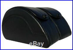 Saddleline Victory GUNNER Leather saddlebags W. Complete mounting Hardware