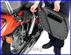 Saddlemen Cruisn Slant Black Throw over Rear Shock Cut out Saddlebags Harley